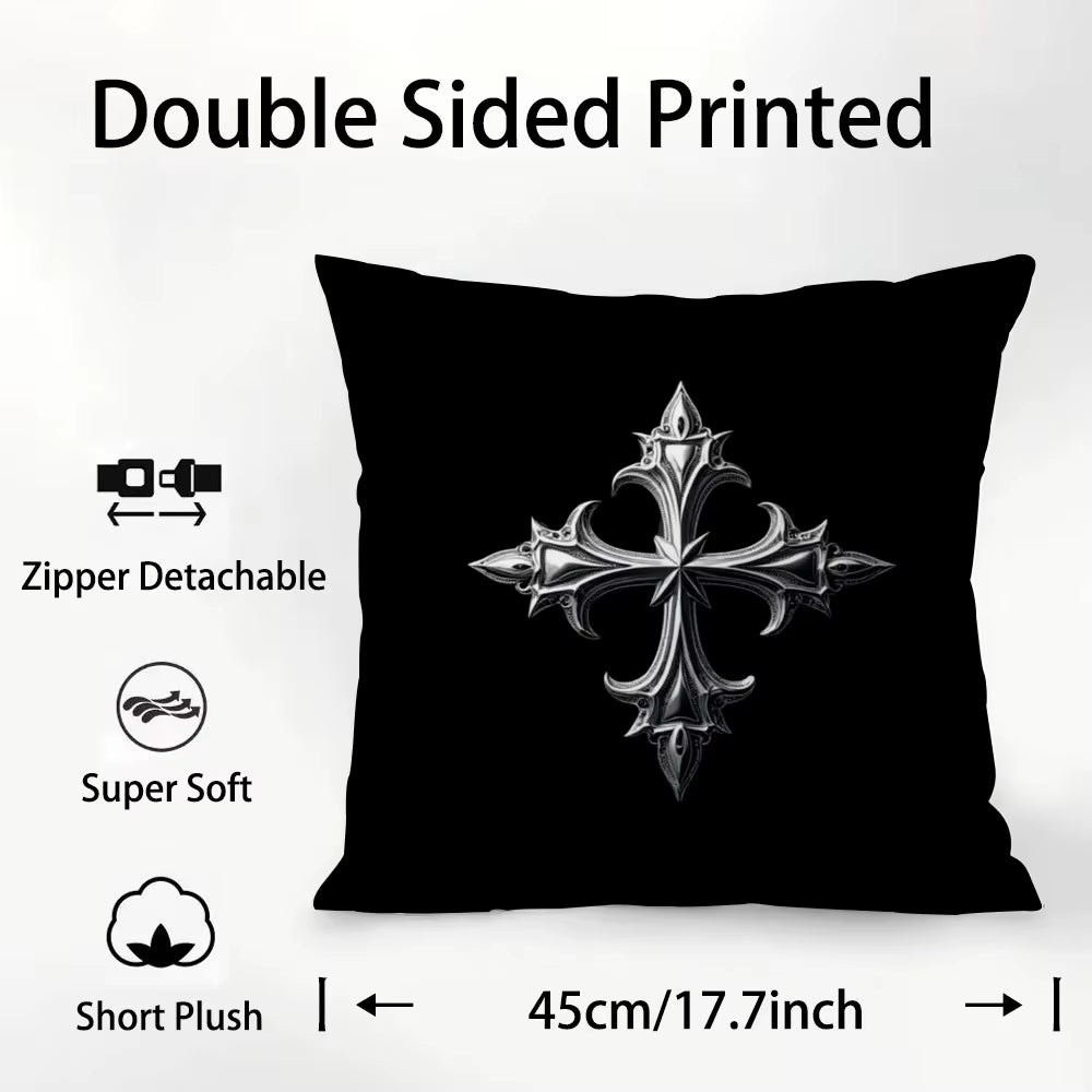 C-Chrome H-Hearts-Ts Luxury Plush Soft Double Sided Print Pillowcase Cushion Cover Home Decor Gift Square Official Heart